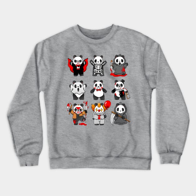 Horror panda Crewneck Sweatshirt by Vallina84